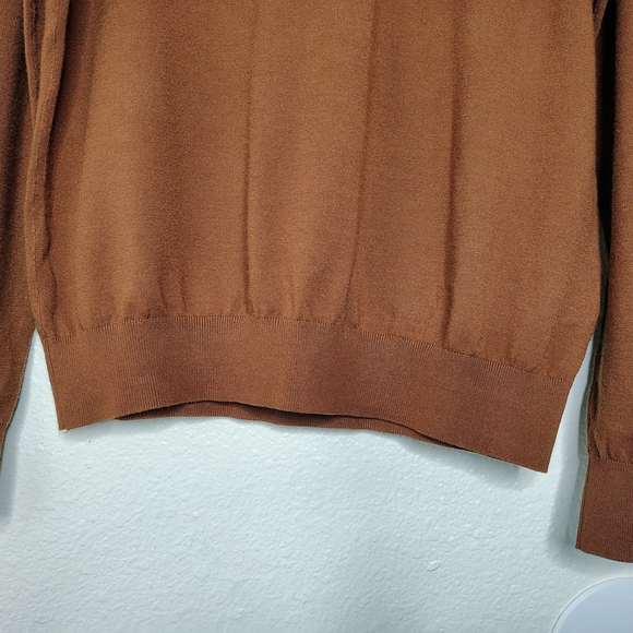 Perry Ellis Men's Ginger Turtleneck Sweater Sz L Viscose Autumn 🍁🍂 - Picture 7 of 15